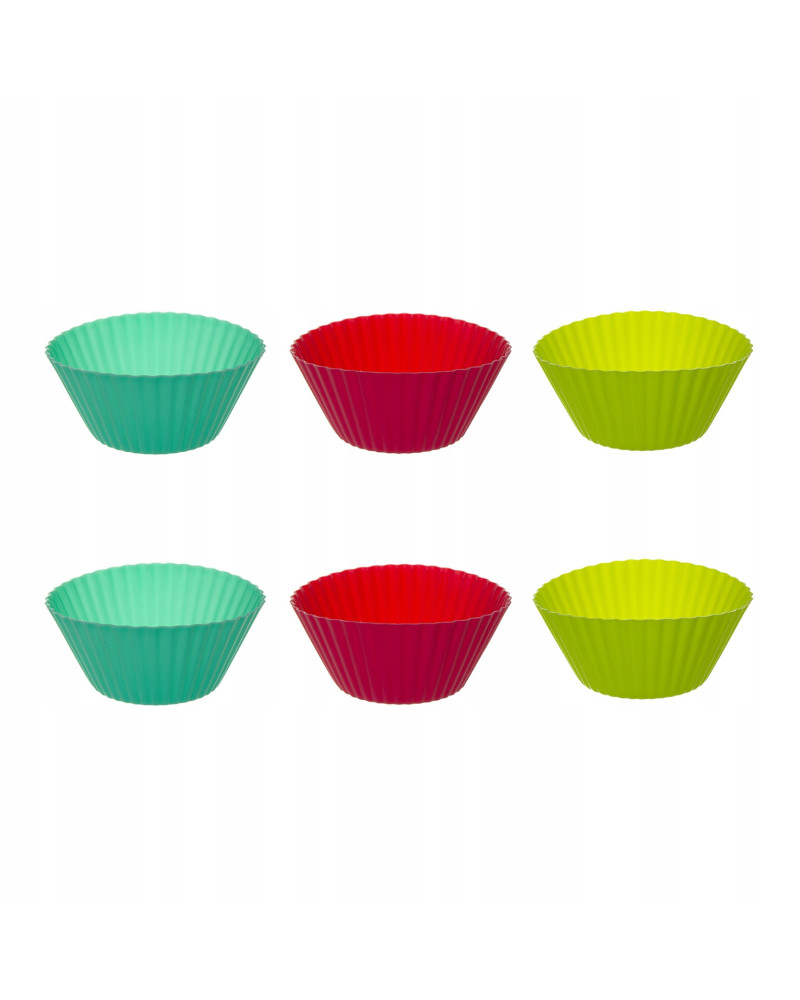 Silikonowa forma do babeczek muffinek MIX KOLOR - zestaw 6 szt