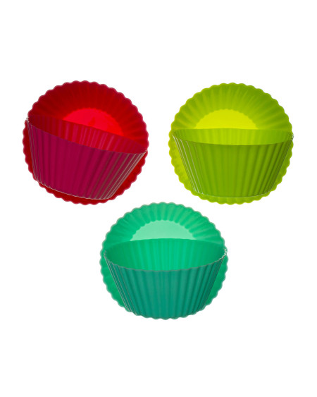 Silikonowa forma do babeczek muffinek MIX KOLOR - zestaw 6 szt