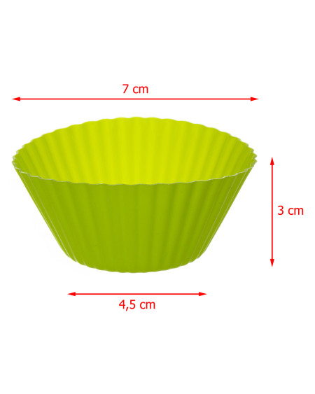 Silikonowa forma do babeczek muffinek MIX KOLOR - zestaw 6 szt