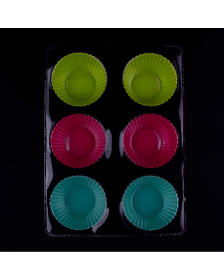 Silikonowa forma do babeczek muffinek MIX KOLOR - zestaw 6 szt