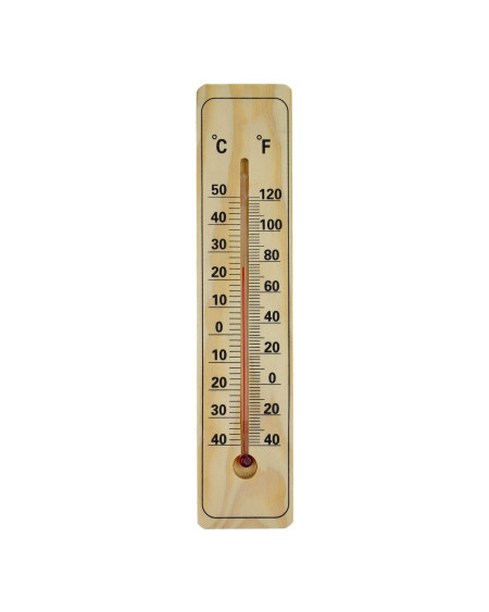 Termometr domowy uniwersalny drewniany -40°C - +50°C (skala °C °F)