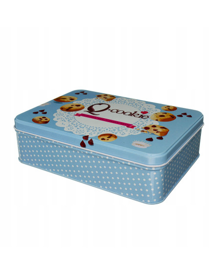 Metalowe pudełko na ciastka i słodycze 19,5 x 14 x 5,5 cm (1200 ml)