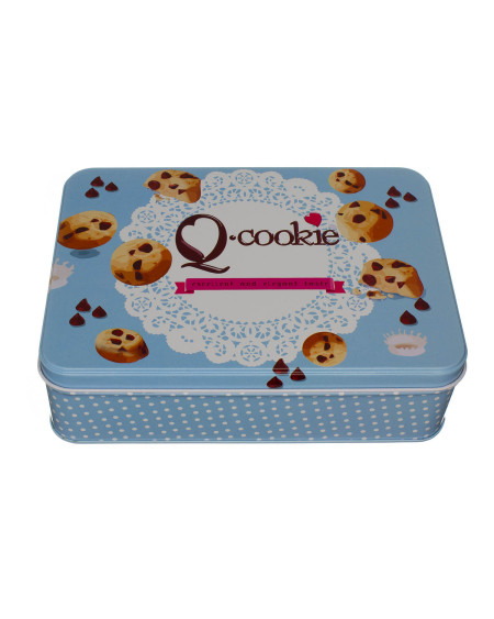 Metalowe pudełko na ciastka i słodycze 19,5 x 14 x 5,5 cm (1200 ml)