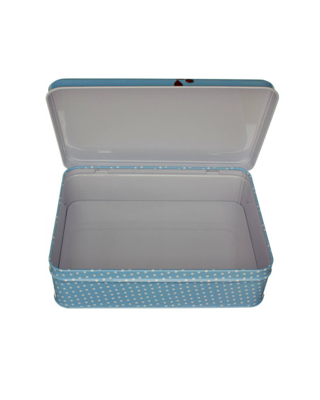 Metalowe pudełko na ciastka i słodycze 19,5 x 14 x 5,5 cm (1200 ml)