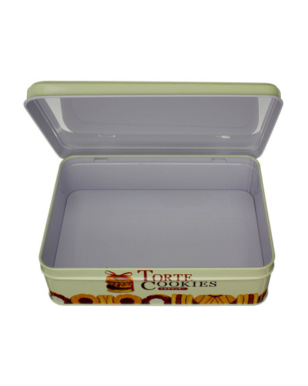 Metalowe pudełko na ciastka i słodycze 19,5 x 14 x 5,5 cm (1200 ml)