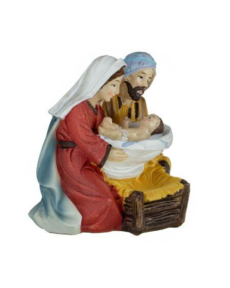 Figurka do szopki Święta Rodzina w żłobku Maria Józef  i mały Jezus