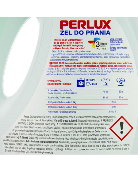 Żel do prania PERLUX do koloru majowe konwalie 1,92 litra