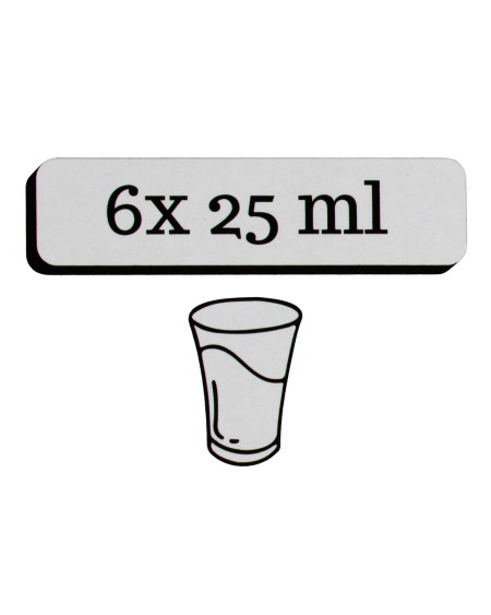 Szklane kieliszki do wódki 25 ml zestaw 6 sztuk