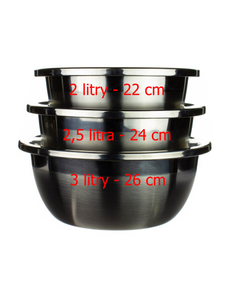 Miska kuchenna ze stali nierdzewnej 2 litry 22 cm