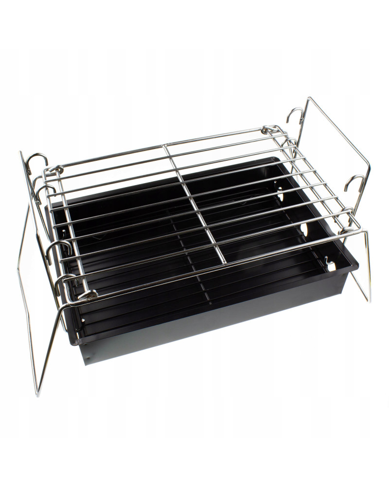 Grill węglowy składany - turystyczny ruszt 32 x 22 cm