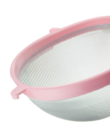Sitko kuchenne z rączką różowe 18 cm