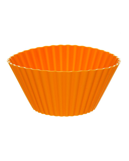 Silikonowa foremka do babeczek muffinek - pomarańczowa zestaw 6 szt