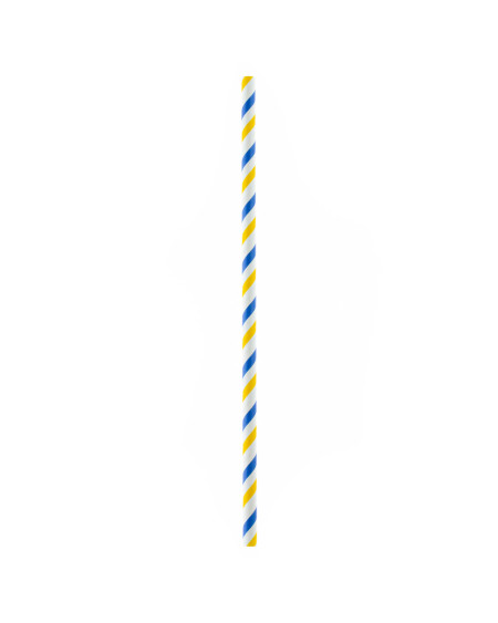 Słomki papierowe 197 x 6 mm komplet 25 szt