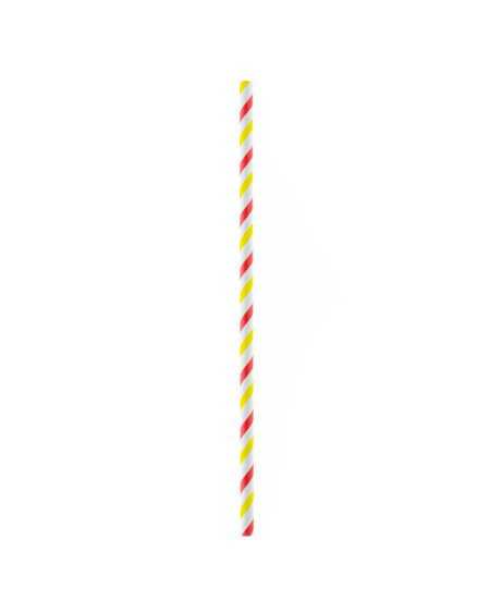 Słomki papierowe 197 x 6 mm komplet 25 szt
