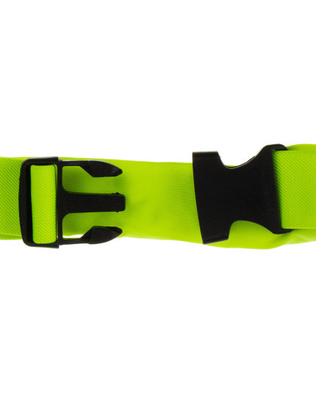 Pasek do biegania z podwójną saszetką nerka na telefon i klucze YELLOW FLUO