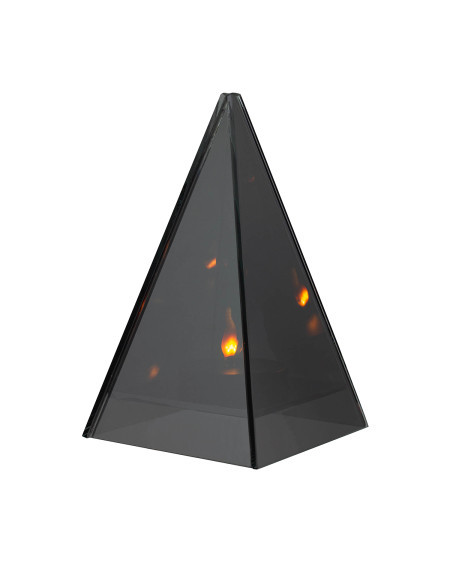 Lustrzany znicz LED 3D na baterie z drgającym płomieniem 20x12x12 cm