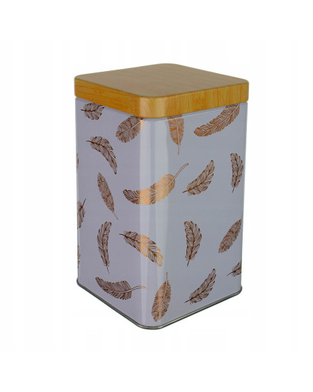 Metalowa puszka na kawę herbatę cukier 900 ml (9 x 9 x 15 cm)