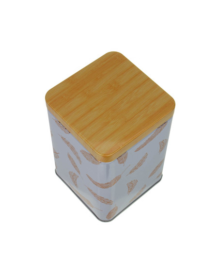 Metalowa puszka na kawę herbatę cukier 900 ml (9 x 9 x 15 cm)