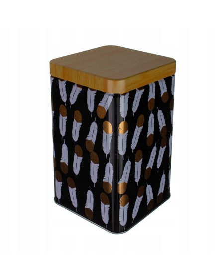 Metalowa puszka na kawę herbatę cukier 900 ml (9 x 9 x 15 cm)