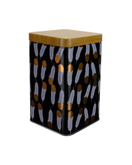 Metalowa puszka na kawę herbatę cukier 900 ml (9 x 9 x 15 cm)