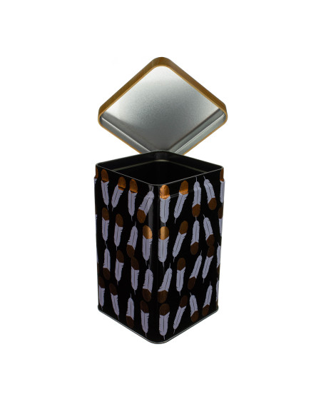 Metalowa puszka na kawę herbatę cukier 900 ml (9 x 9 x 15 cm)