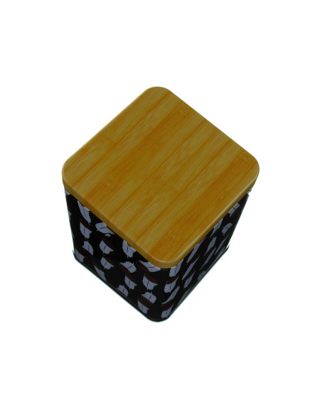 Metalowa puszka na kawę herbatę cukier 900 ml (9 x 9 x 15 cm)