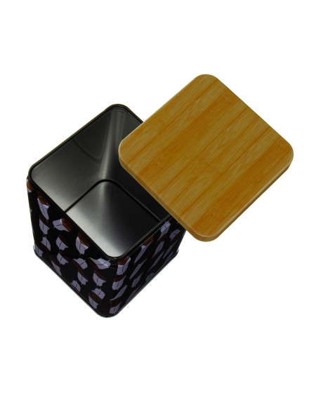 Metalowa puszka na kawę herbatę cukier 900 ml (9 x 9 x 15 cm)