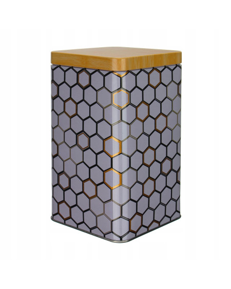 Metalowy pojemnik na produkty sypkie mąka cukier 1500 ml (10 x 10 x 18 cm)