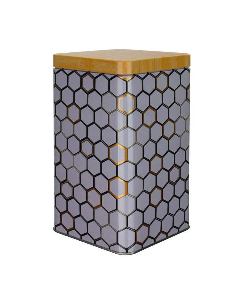 Metalowy pojemnik na produkty sypkie mąka cukier 1500 ml (10 x 10 x 18 cm)