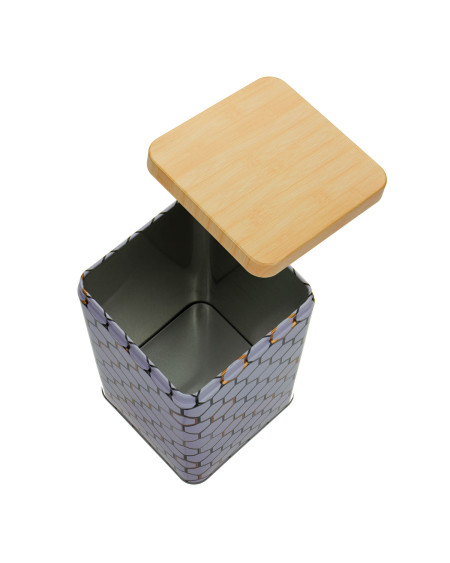 Metalowy pojemnik na produkty sypkie mąka cukier 1500 ml (10 x 10 x 18 cm)