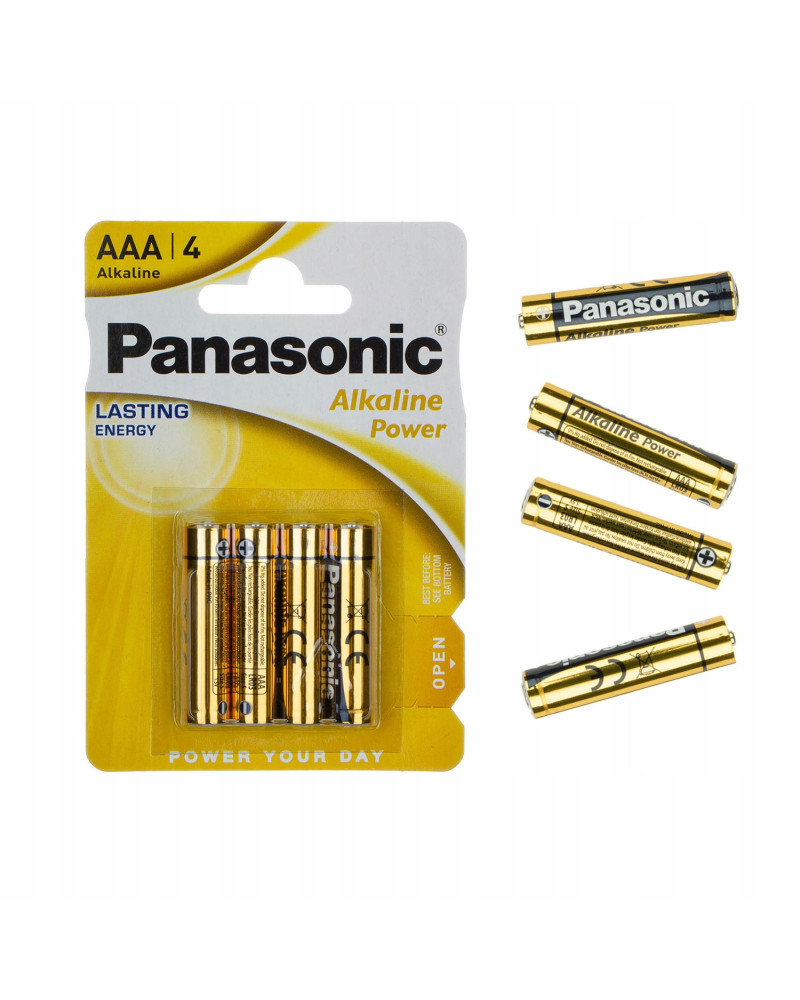Baterie alkaliczne PANASONIC AAA/LR03 1,5 V - 4 sztuki