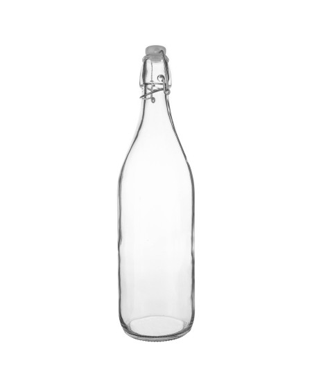 Szklana butelka 1000 ml zamykana mechanicznym korkiem