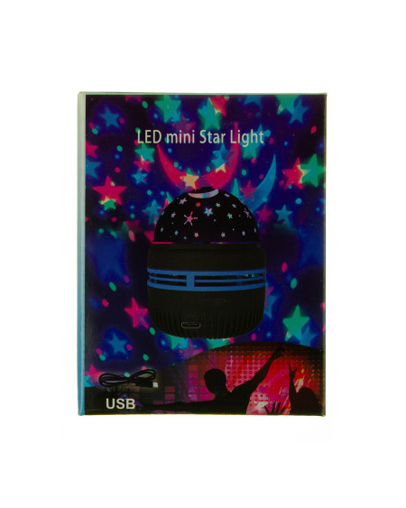 Obrotowy rzutnik projektor gwiazd RGB - lampka nocna LED zasilanie USB