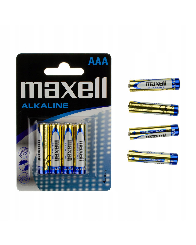 Bateria alkaliczna Maxell AAA (LR03) komplet 4 sztuki