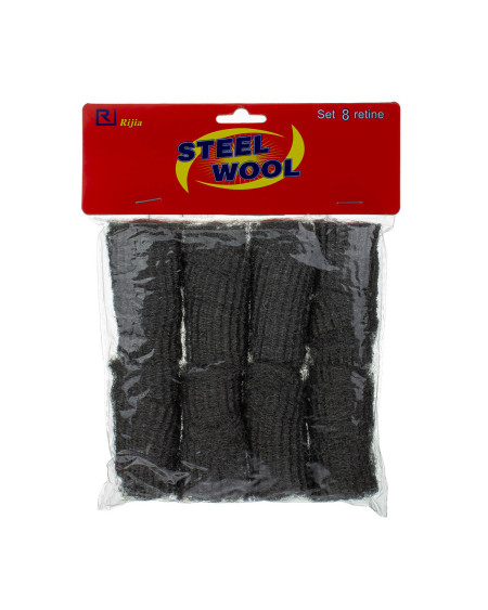 Zmywak kuchenny czyścik z wełny stalowej zestaw 8 sztuk