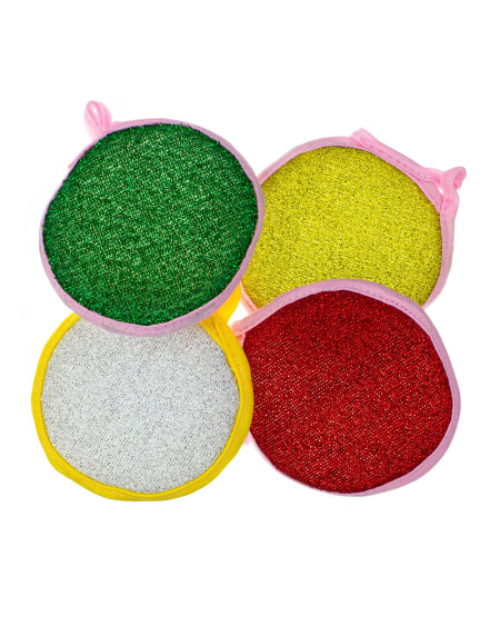 Dwustronny okrągły zmywak czyścik kuchenny - zestaw 3 szt