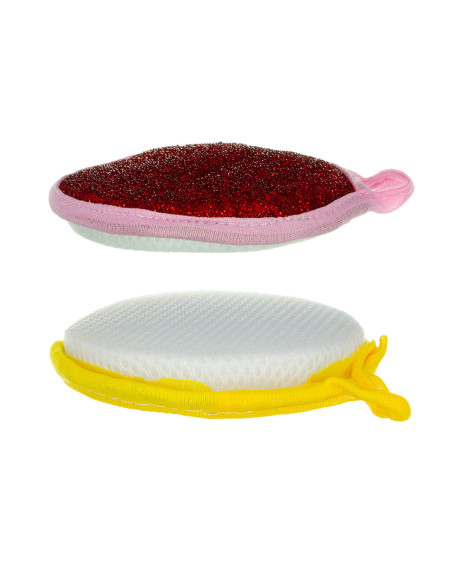 Dwustronny okrągły zmywak czyścik kuchenny - zestaw 3 szt