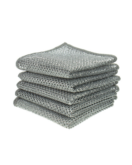 Druciane ściereczki do mycia dwuwarstwowe 20 x 20 cm - zestaw 5 sztuk