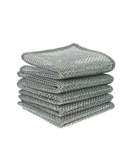 Druciane ściereczki do mycia dwuwarstwowe 20 x 20 cm - zestaw 5 sztuk