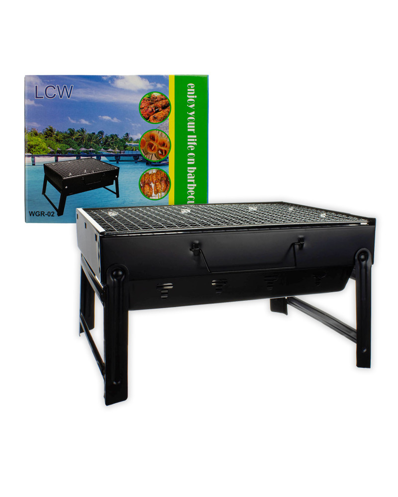 Grill węglowy turystyczny składany ruszt 35 x 27 cm
