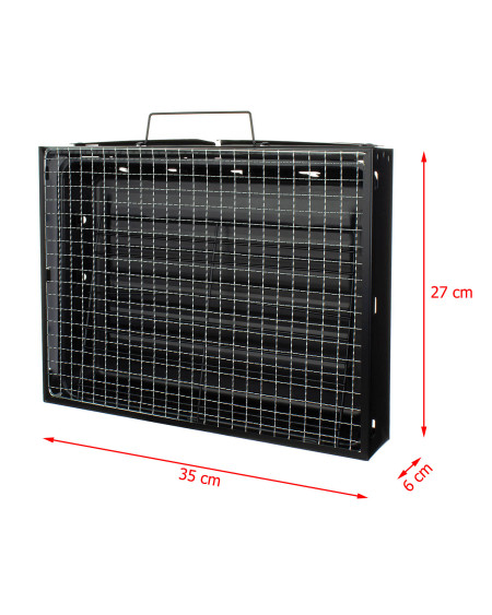 Grill węglowy turystyczny składany ruszt 35 x 27 cm