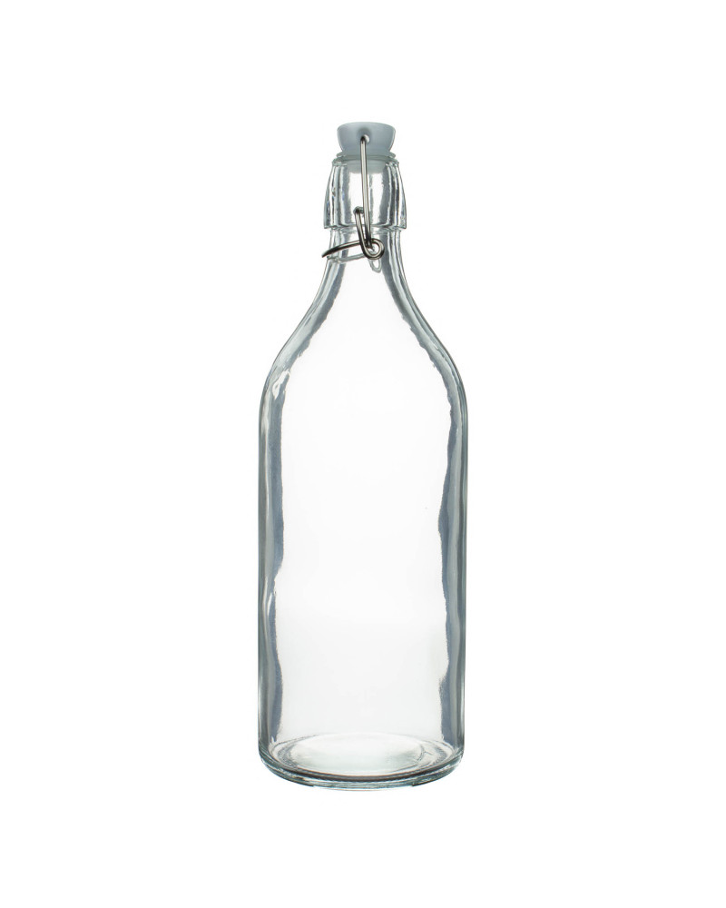 Szklana butelka 1000 ml zamykana mechanicznym korkiem