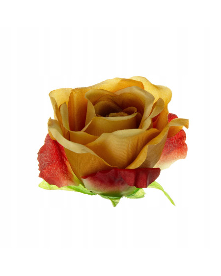 Sztuczny kwiat róży herbaciany 10 cm do wyrobu dekoracji florystycznych
