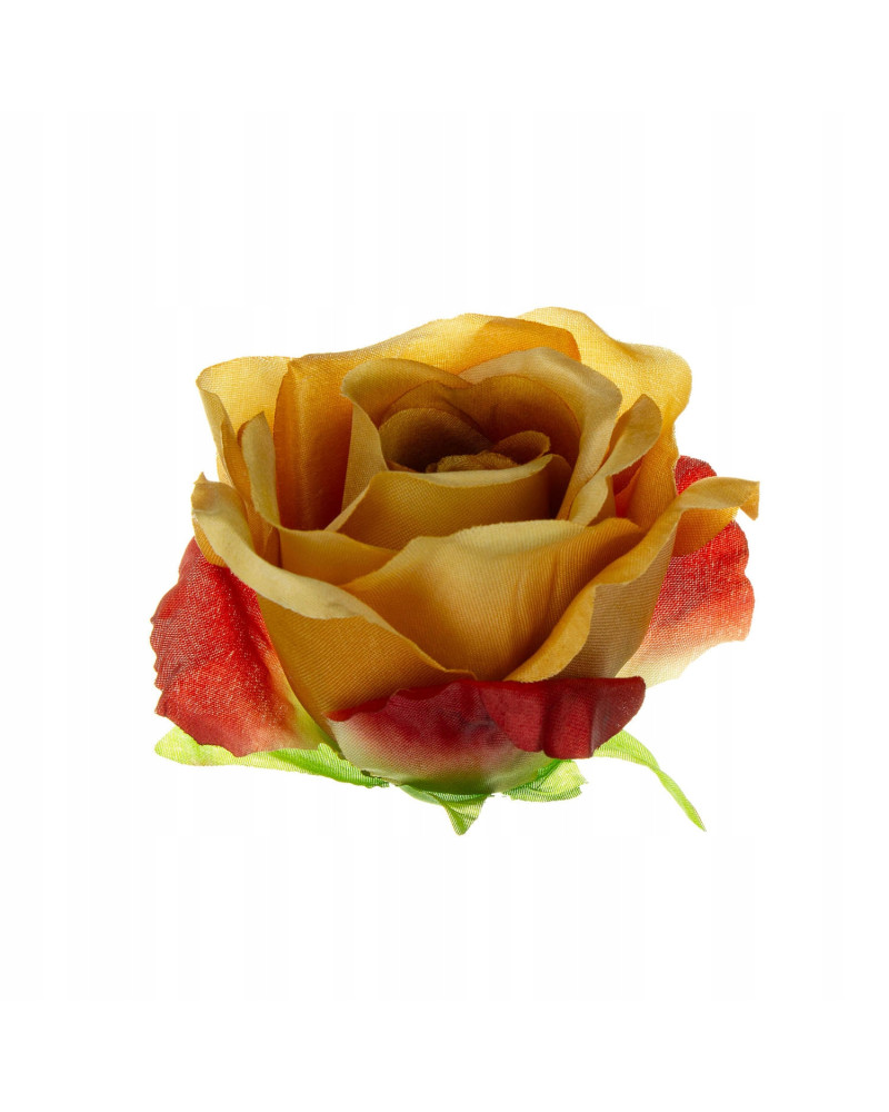 Sztuczny kwiat róży herbaciany 10 cm do wyrobu dekoracji florystycznych