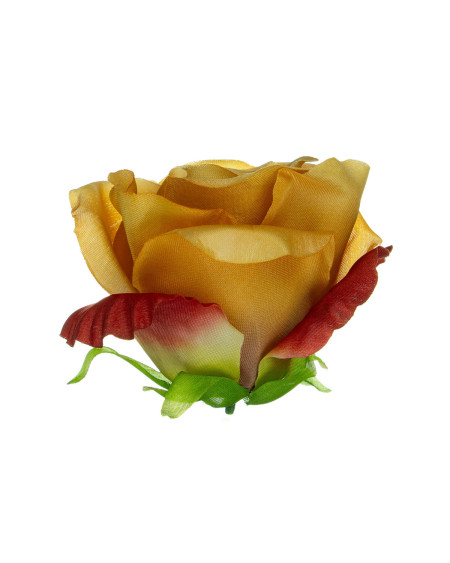 Sztuczny kwiat róży herbaciany 10 cm do wyrobu dekoracji florystycznych