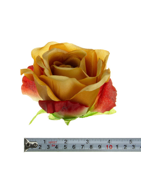 Sztuczny kwiat róży herbaciany 10 cm do wyrobu dekoracji florystycznych