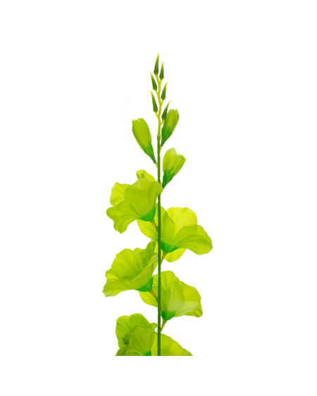 Mieczyk gladiola sztuczna gałązka ozdobna 80 cm jasno zielone kwiaty