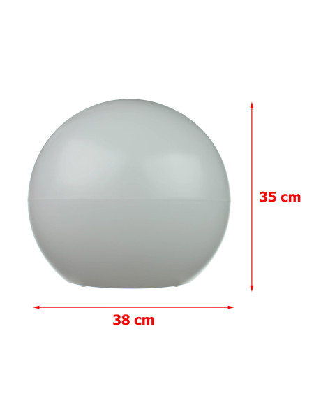 Kula solarna lampa ogrodowa LED biała 38 cm z czujnikiem zmierzchu