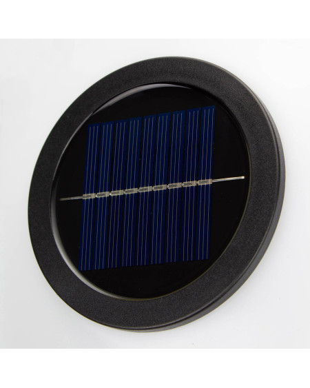 Kula solarna lampa ogrodowa LED biała 38 cm z czujnikiem zmierzchu