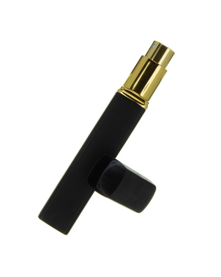 Atomizer podróżny do perfum 12 ml - czarne aluminiowe etui 1 sztuka